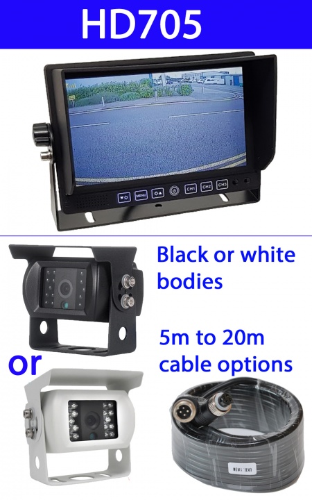 7 inch heavy duty reversing system with CCD reversing camera